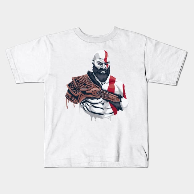 Kratos God of war Kids T-Shirt by dbcreations25